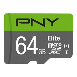 PNY Elite microSDXC 64GB + Adapter SD'