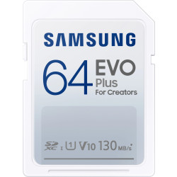 Samsung EVO PLUS SDXC 64GB UHS-I U1 [Zapis 90MB/s Odczyt 100MB/s]'