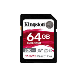 Kingston SDXC Canvas React Plus 64GB 300R/260W UHS-II U3'