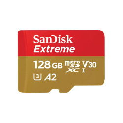 SanDisk microSDXC Extreme 128GB 190/90 MB/s A2 C10 V30 UHS-I U3'