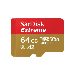 SanDisk microSDXC Extreme 64GB 170/80 MB/s A2 C10 V30 UHS-I U3'