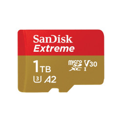 SanDisk microSDXC Extreme 1TB 190/130 MB/s A2 C10 V30 UHS-I U3'