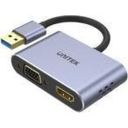 UNITEK ADAPTER USB-A - HDMI & VGA  FULLHD  M/F'