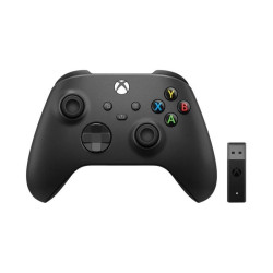 Microsoft Xbox kontroler bezprzewodowy czarny + adapter Windows 10'