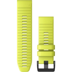 Pasek silikonowy na nadgarstek QuickFit 26 (jaskrawo-żółty / czarna sprzączka)'