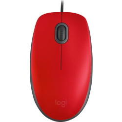 Mysz przewodowa Logitech M110 Silent optyczna czerwona 910-005489'