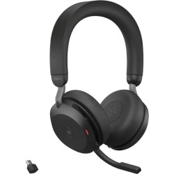 Słuchawki - Słuchawki bezprzewodowe Jabra Evolve 2 75 USB-C MS Stereo Stand Black - 27599-999-889'