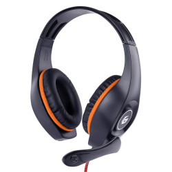 Słuchawki - Słuchawki nauszne dla graczy z regulacją głośności PC, PS4, Xbox Gembird (czarno-pomarańczowe)'