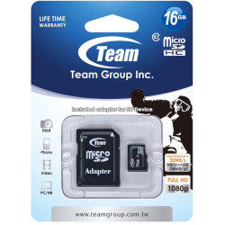 Karta pamięci microSDHC Team Group Class 10 16GB + Adapter SD'