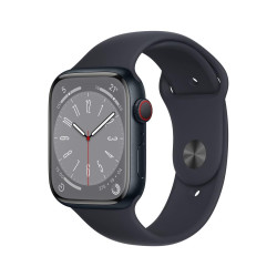 Apple Watch Series 8 GPS + Cellular, 45 mm Koperta z aluminium w kolorze północy z paskiem sportowym w kolorze północy - regular'