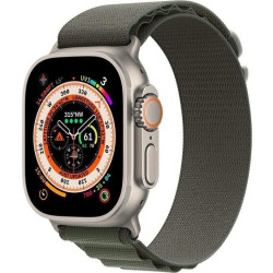Apple Watch Ultra GPS + Cellular, 49mm Titanium Case with Green Alpine Loop - Medium'